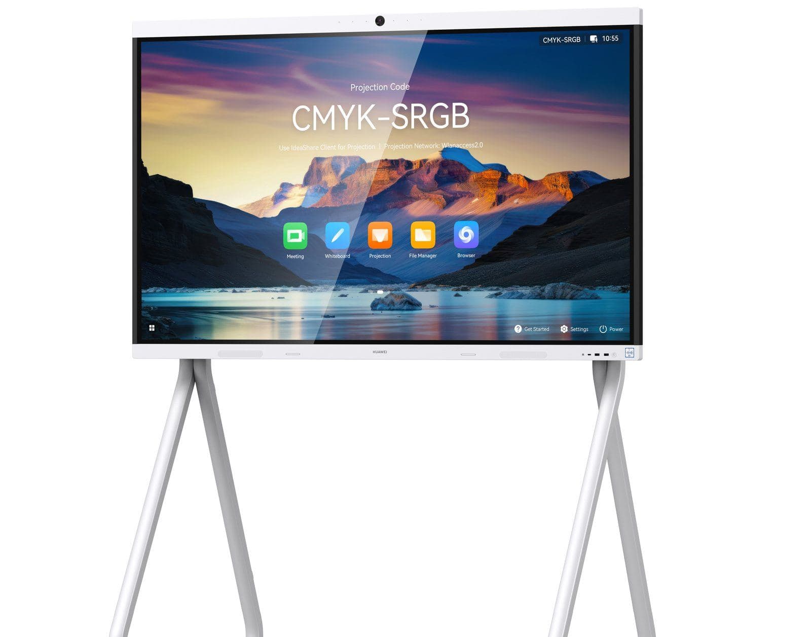 Écran collaboratif Huawei IdeaHub sur pied mobile