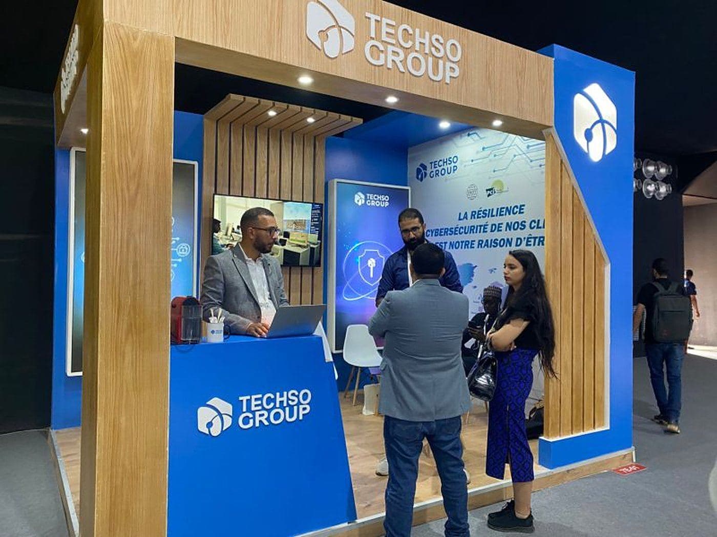 Stand Techso Group lors d’un salon de cybersécurité
